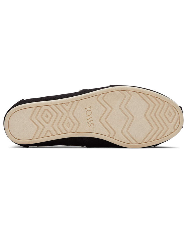 Pantoufles noires en toile de coton recyclé TOMS