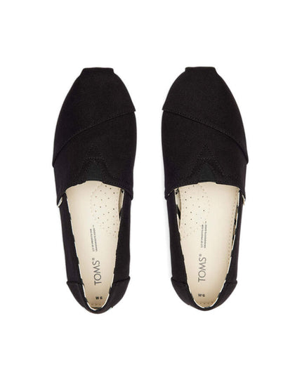 Pantoufles noires en toile de coton recyclé TOMS