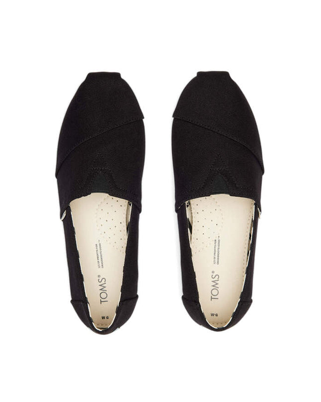 Pantoufles noires en toile de coton recyclé TOMS