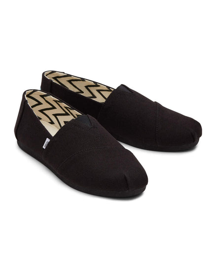Pantoufles noires en toile de coton recyclé TOMS