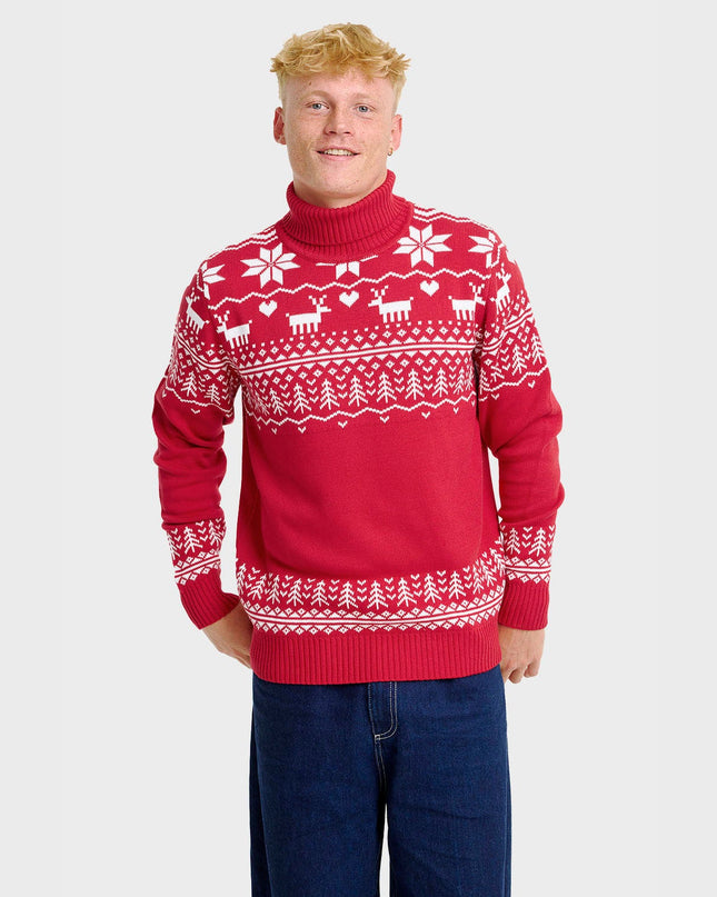 Pull col roulé de Noël du Groenland pour hommes
