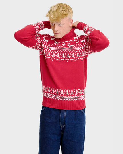 Pull col roulé de Noël du Groenland pour hommes