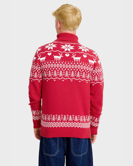 Pull col roulé de Noël du Groenland pour hommes