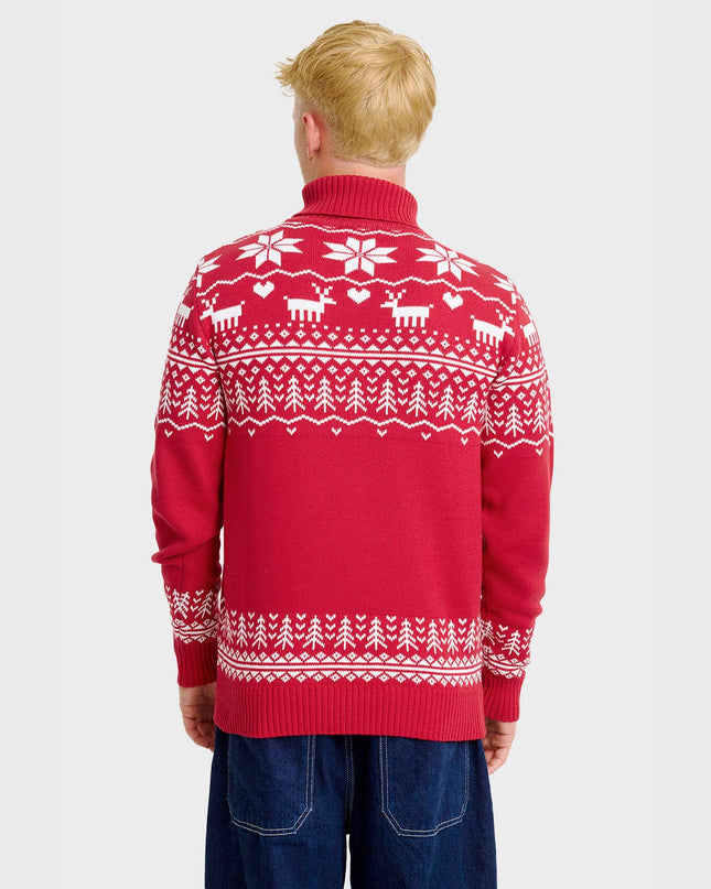 Pull col roulé de Noël du Groenland pour hommes