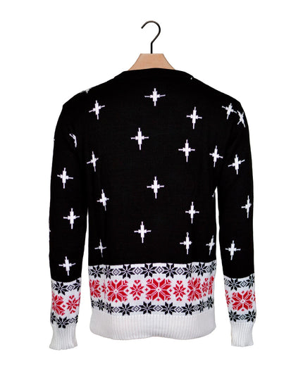 Pull de Noël pour femme avec le Père Noël qui décharge sa voiture