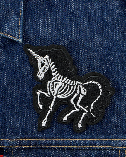 Patch - Squelette de licorne pour Halloween