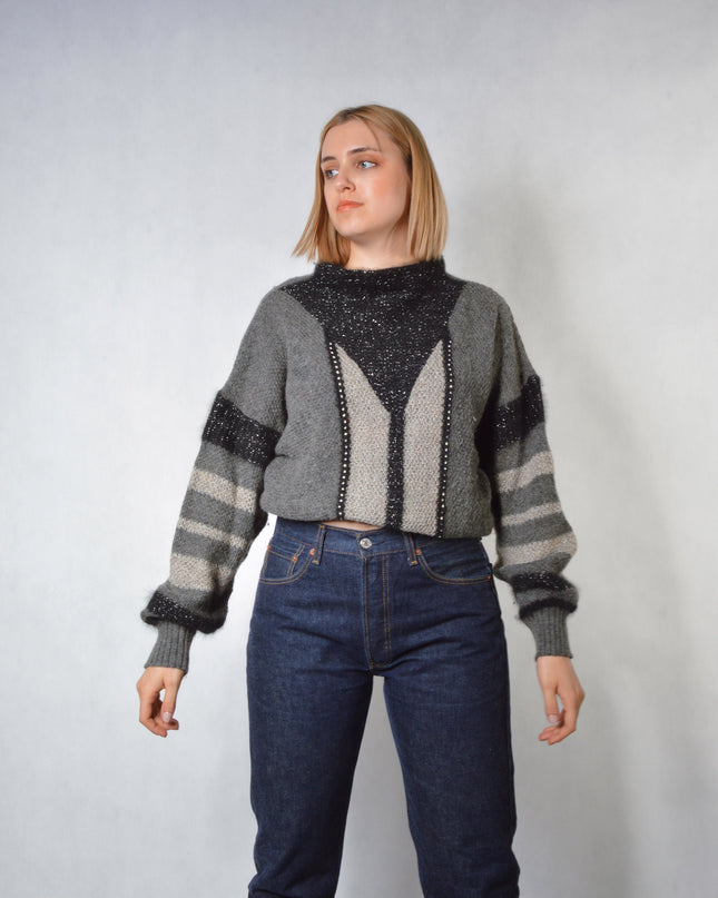 Pull vintage - Pull de Noël en édition limitée orné de strass