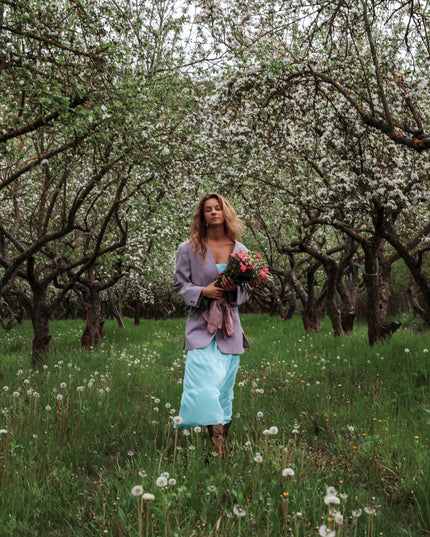 Robe longue - Bleu clair