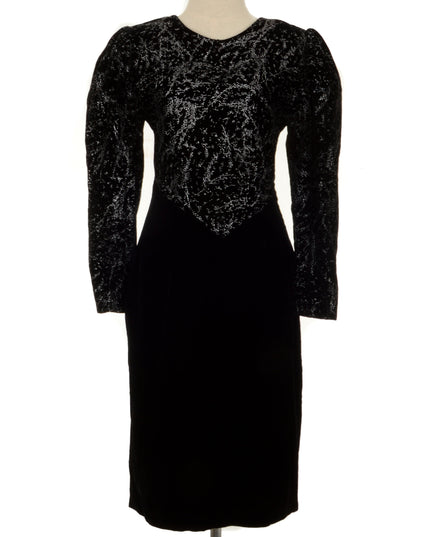 Robe vintage en velours noir
