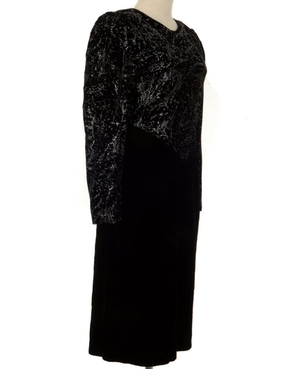 Robe vintage en velours noir