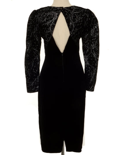 Robe vintage en velours noir