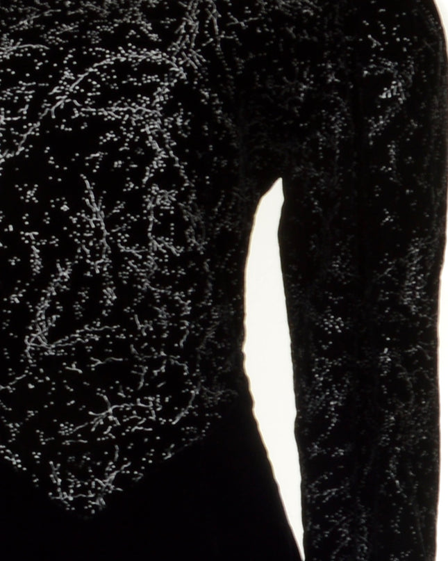 Robe vintage en velours noir