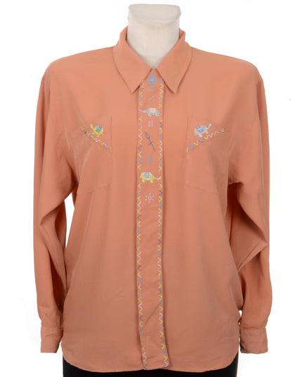 Chemisier vintage à imprimé éléphant