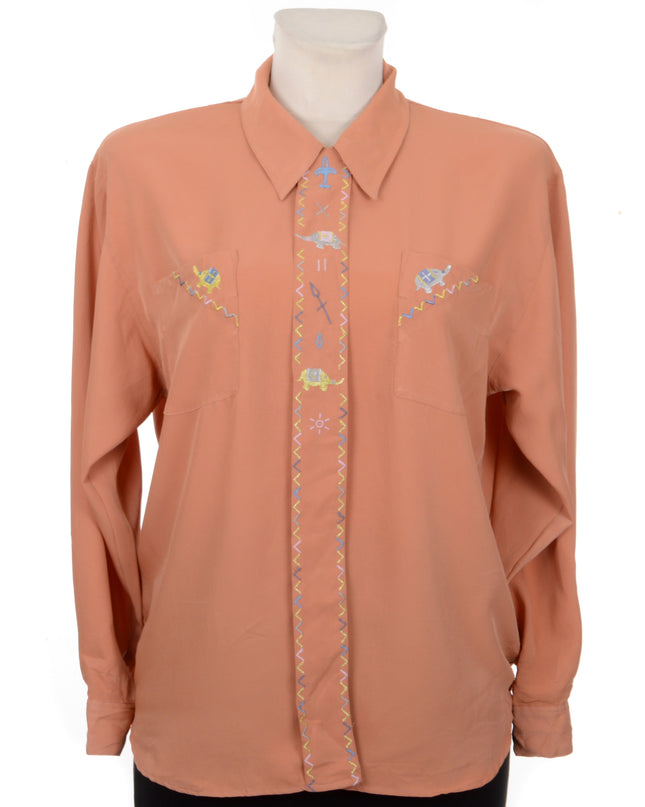 Chemisier vintage à imprimé éléphant