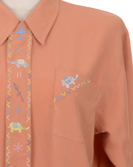 Chemisier vintage à imprimé éléphant