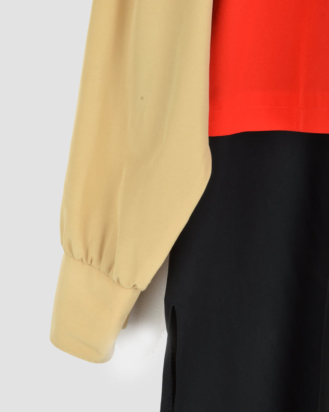 Chemisier vintage - Colorblock | Rouge