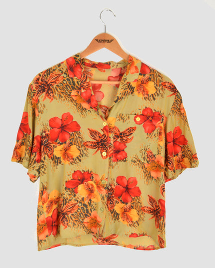 Chemisier vintage - Hibiscus