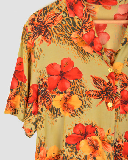 Chemisier vintage - Hibiscus