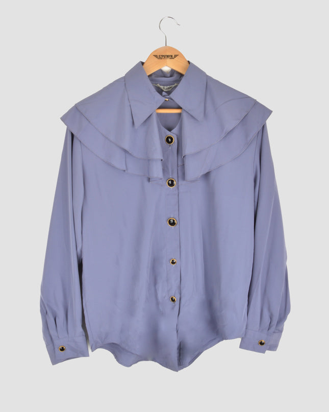 Chemisier vintage à volants | Violet | Pyjama de Noël pour tous