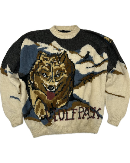 Pull loup vintage - Collection fêtes pour tous