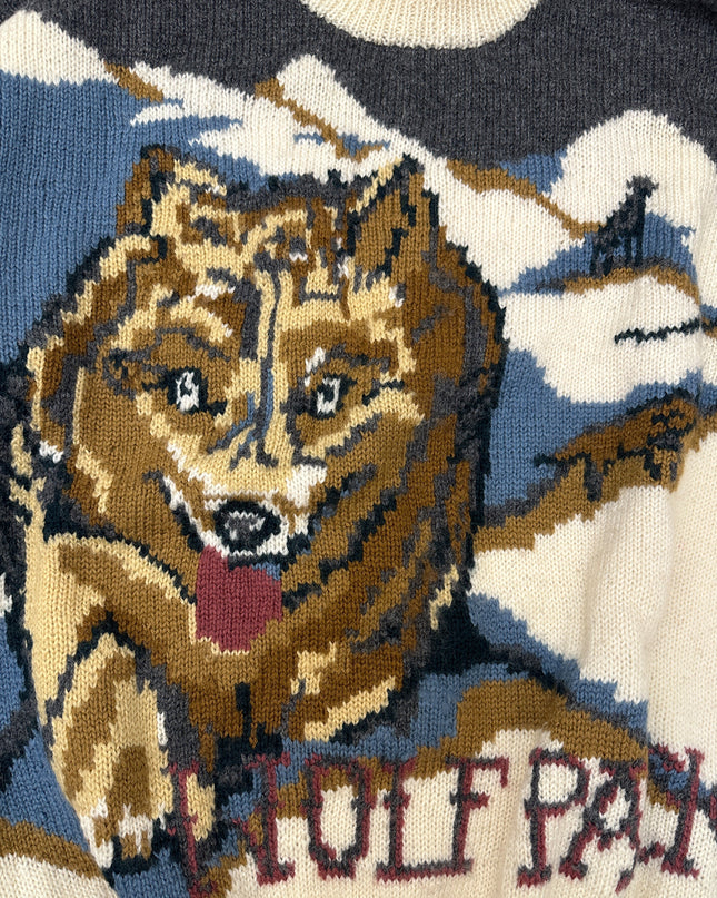 Pull loup vintage - Collection fêtes pour tous