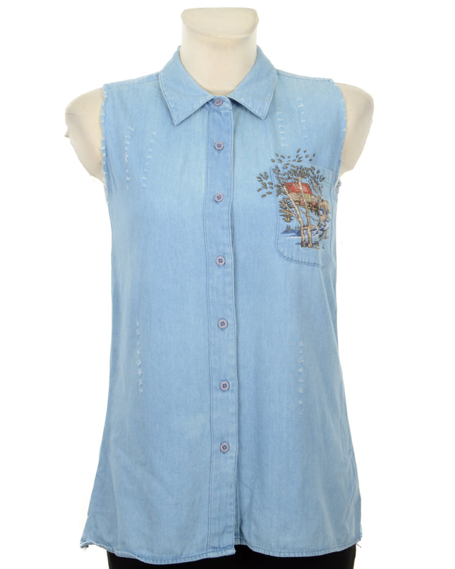 Chemise vintage - Motif brodé I