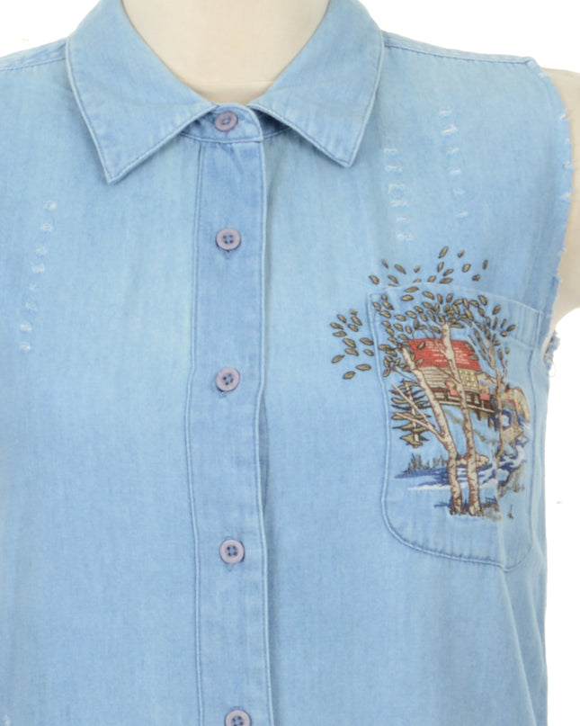 Chemise vintage - Motif brodé I