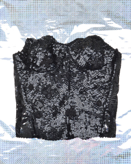 Pyjama de Noël vintage à lacets et sequins noirs pour toute la famille