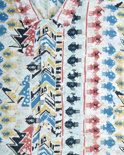 Chemise vintage - Poisson aztèque | Idéale pour les fêtes