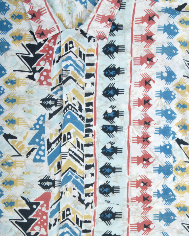Chemise vintage - Poisson aztèque | Idéale pour les fêtes
