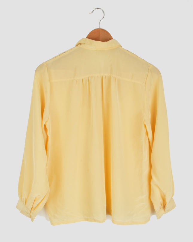 Chemisier vintage - Encolure transparente | Jaune | Pyjama de Noël pour tous