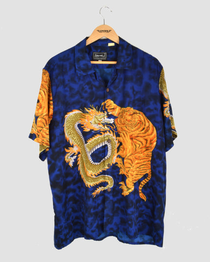 Chemise vintage - Motif tigre et dragon