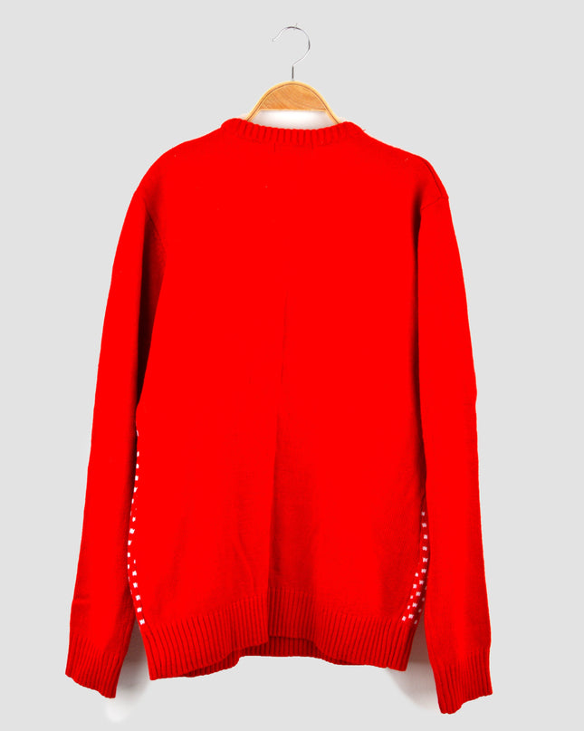 Pull de Noël vintage - Skieur dans un miroir