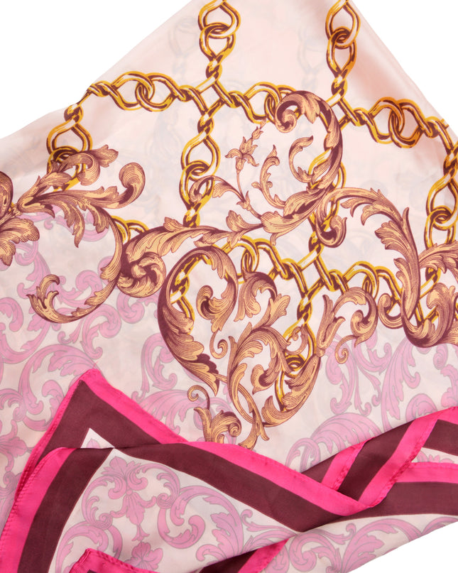 Écharpe vintage rose à maillons | Accessoires