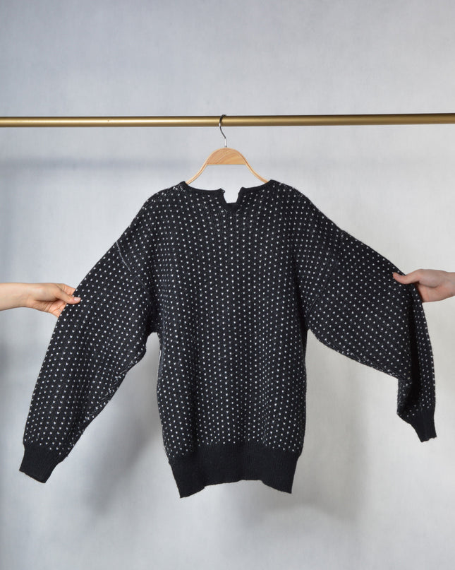 Pull vintage - Pull de Noël à rayures et sequins en édition limitée