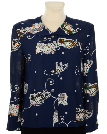 Blouse vintage - Motif chat