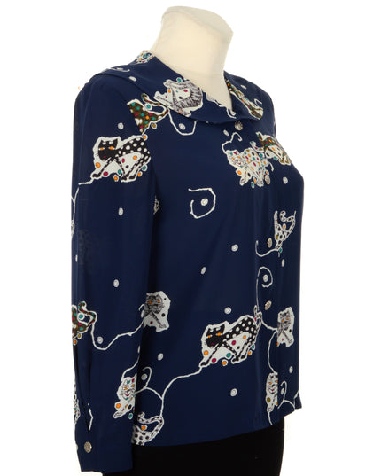 Blouse vintage - Motif chat