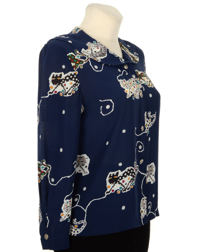 Blouse vintage - Motif chat