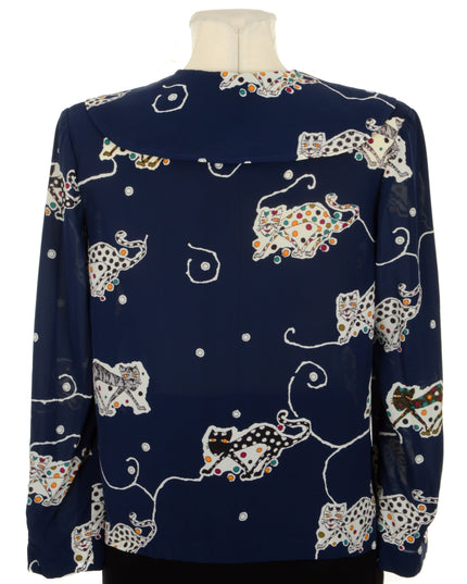 Blouse vintage - Motif chat