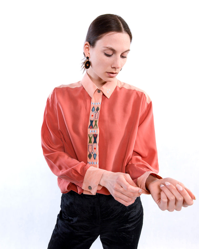 Chemisier vintage brodé