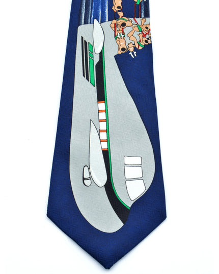 Cravate vintage - Le Père Noël dans les airs | Accessoires de Noël