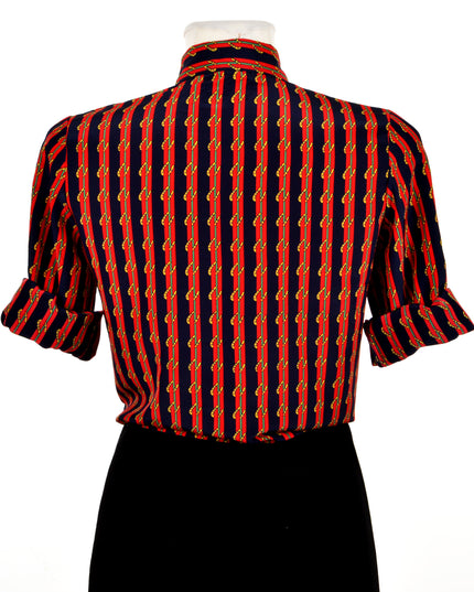 Chemisier vintage à motif fer à cheval