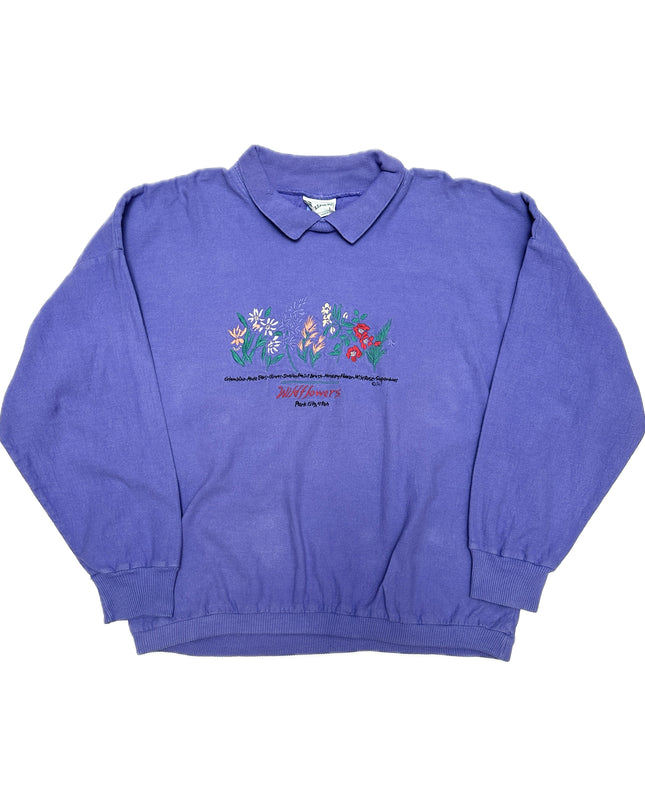 Pull vintage à fleurs sauvages - Collection fêtes pour tous