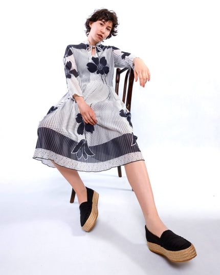 Robe vintage plissée