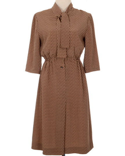 Robe vintage marron | Parfaite pour les fêtes de Noël