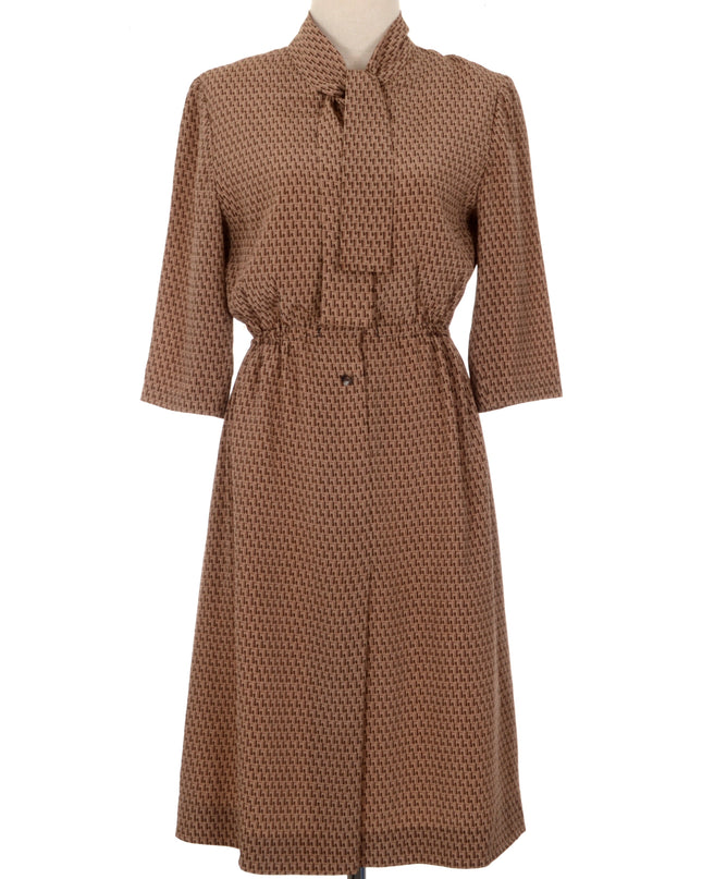 Robe vintage marron | Parfaite pour les fêtes de Noël
