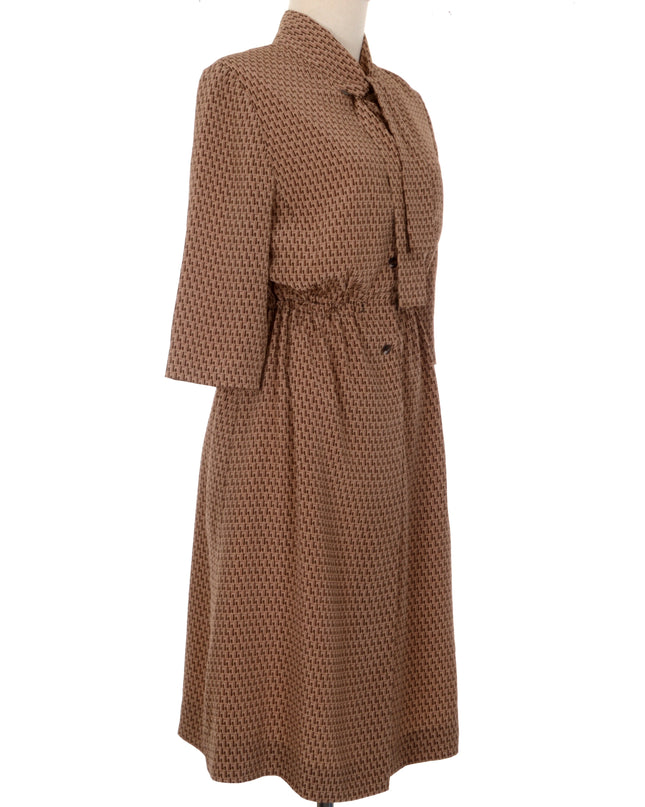 Robe vintage marron | Parfaite pour les fêtes de Noël