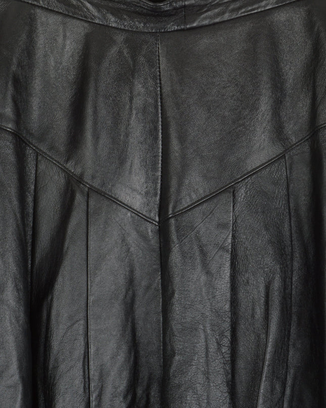 Jupe en cuir vintage - Noire | Robes de Noël