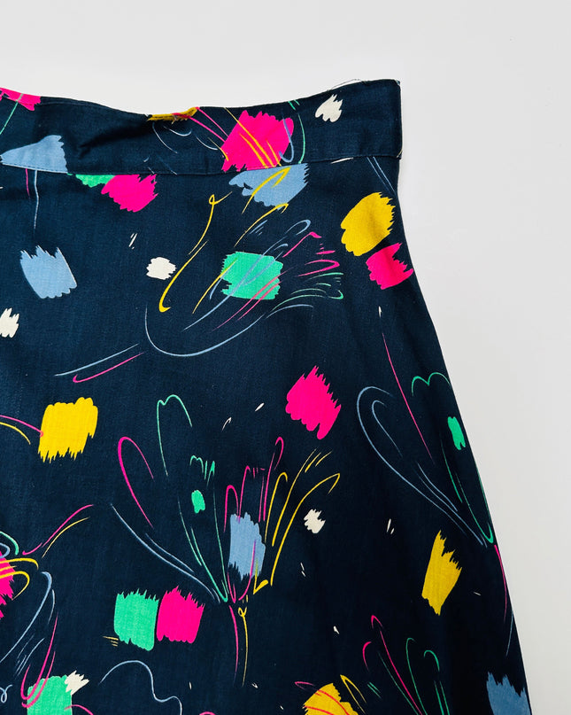 Jupe vintage à effet peinture | Robe unique pour un look créatif