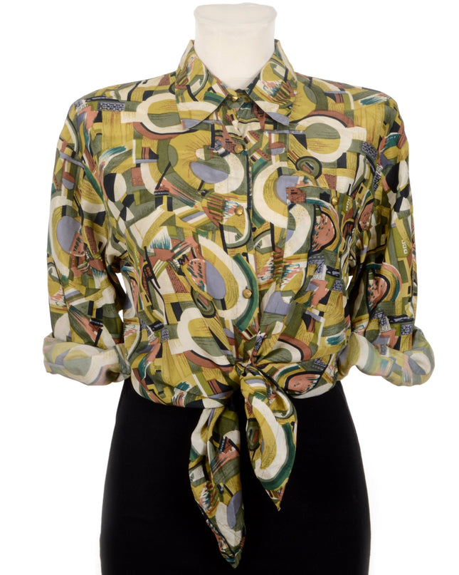 Chemisier vintage - Vert